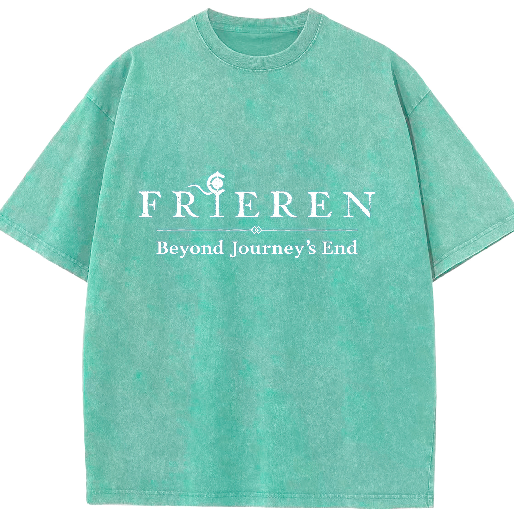 （画像用） 葬送のフリーレン Frieren 綿100% ヴィンテージ風 半袖Tシャツ（フロントプリント）